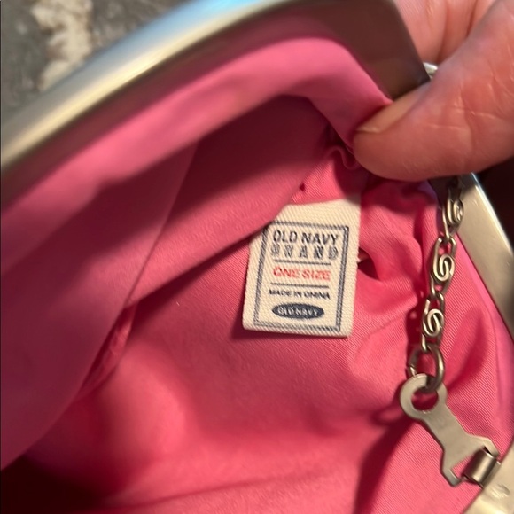 Old Navy Gold and Pink Clutch with Chain Handle - Picture 3 of 3